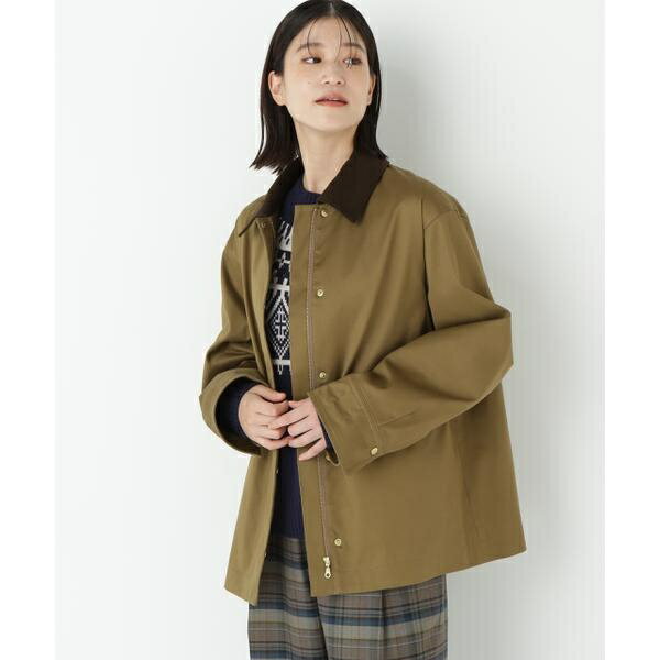 ◆コットンツイルストレッチブルゾン／ヒューマンウーマン（human woman）