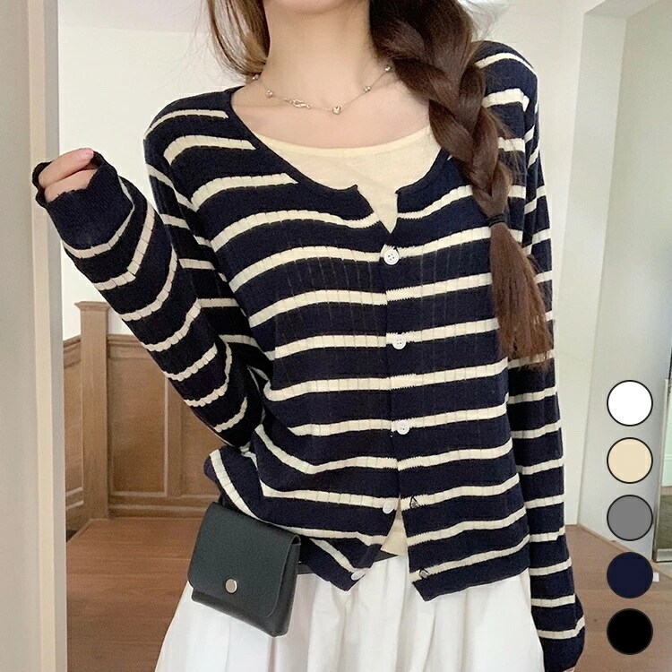 レディース ニットカーディガン 長袖 ハイゲージ ゆったり 大きめ 秋冬春 デート カジュアル／アイロー..