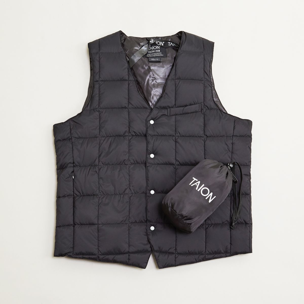 【TAION/タイオン】Vネックダウンジレ／メンズメルローズ（MEN'S MELROSE）