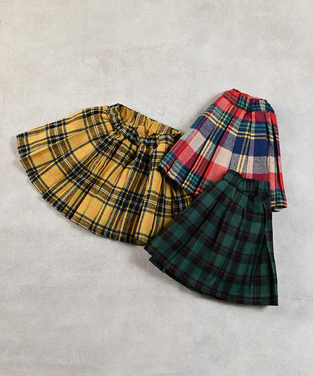 チェックプリーツスカート／マーキーズ（MARKEY'S）