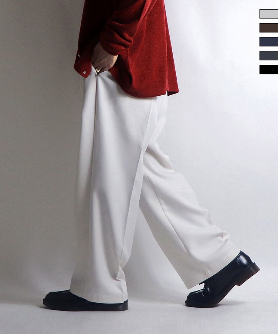 Confirm(コンファーム) センタープレス タックワイドストレートパンツ／コンファーム（Confirm）