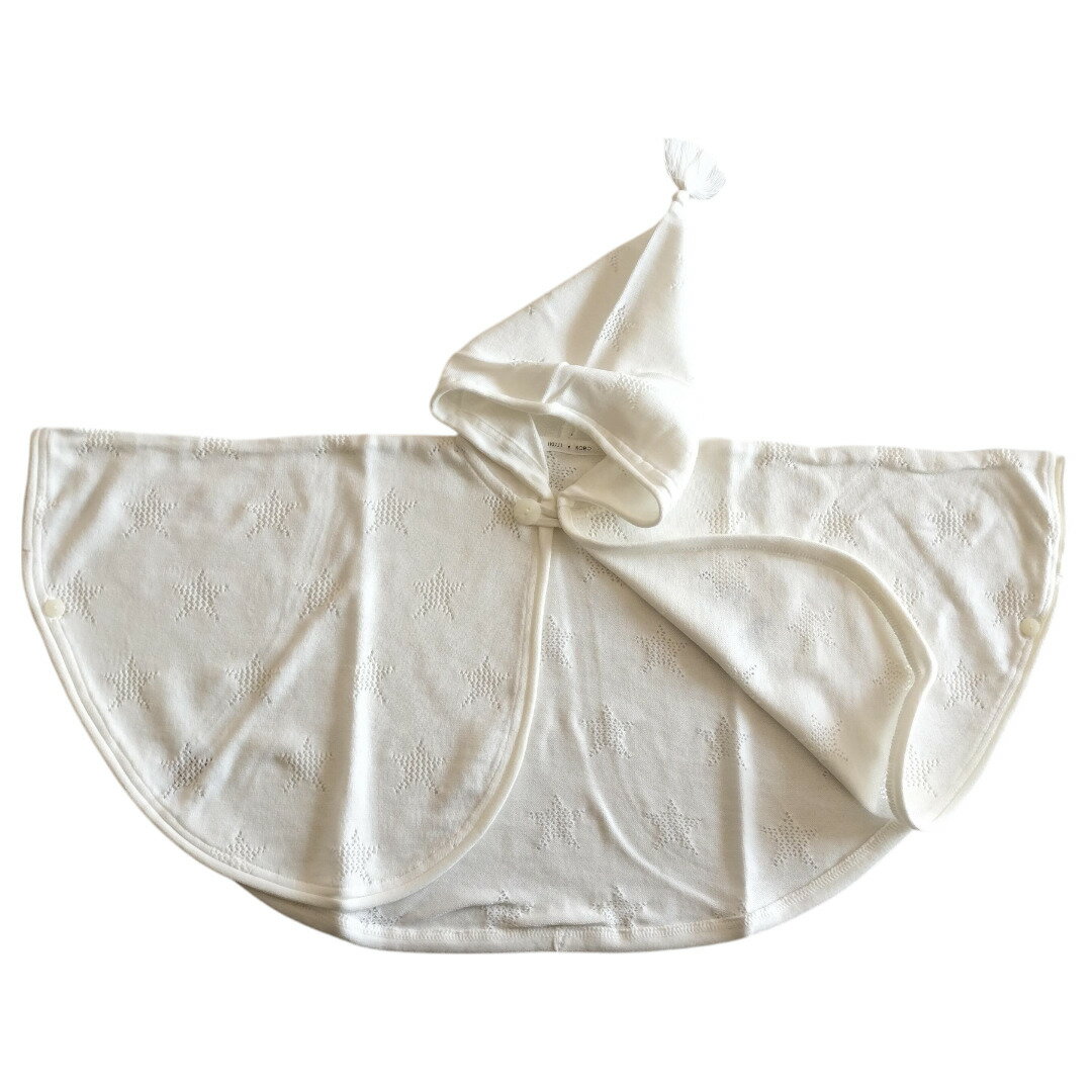 ベビーニットマント(フェザーコットン)／育児工房（Ikuji-Kobo）