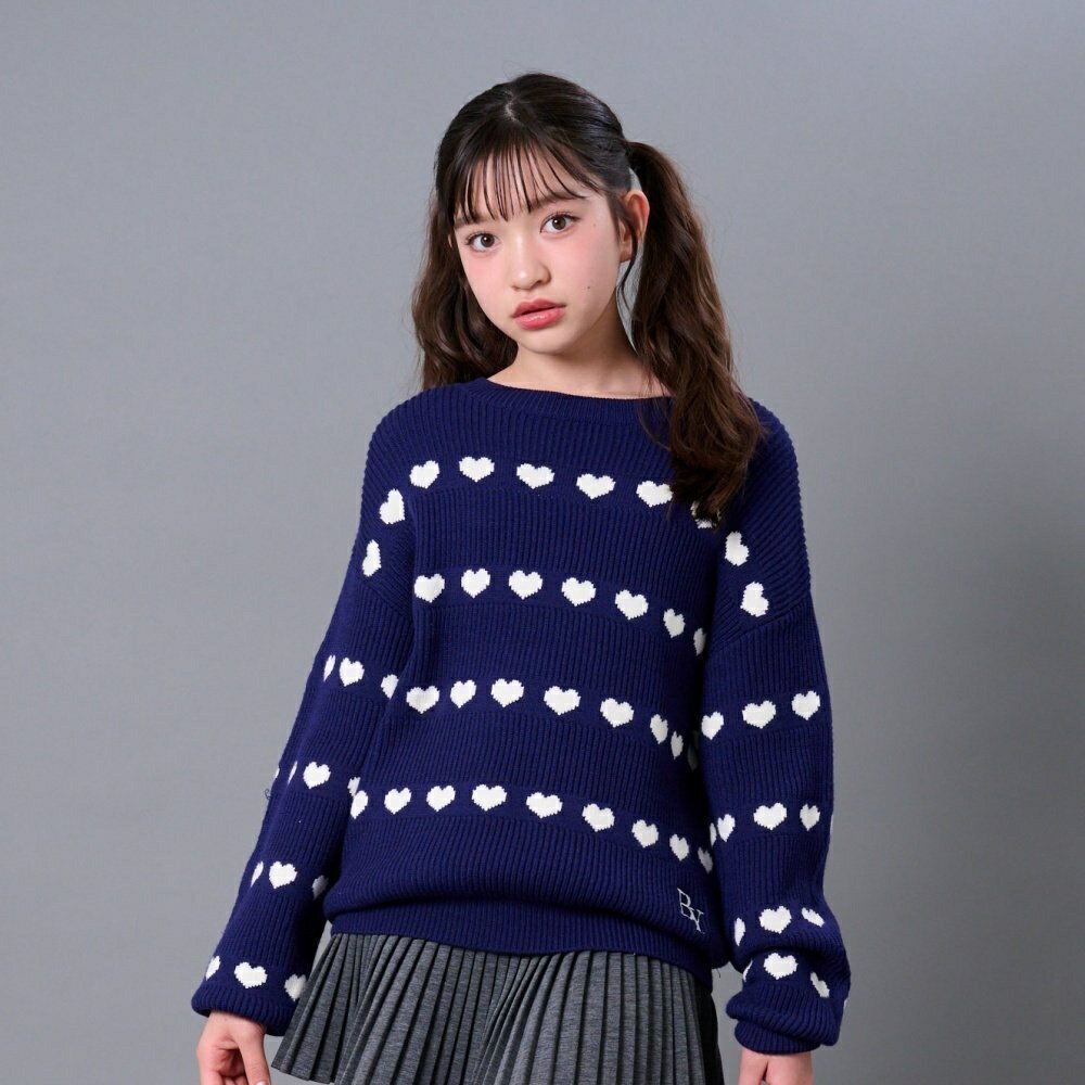 ハートボーダーニット／バイラビット（by LOVEiT）のサムネイル