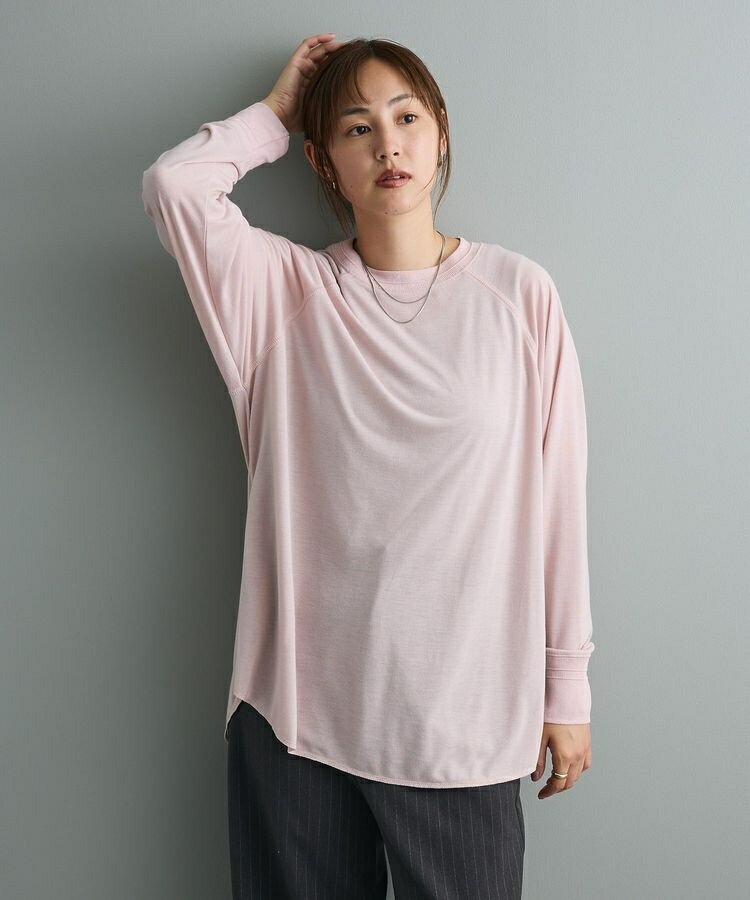 リブ切替ラグランチュニック／クラフトスタンダードブティック（CRAFT STANDARD BOUTIQUE）