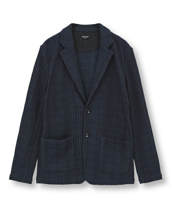 ジャガードニット グレンチェックジャケット／メンズビギ（MEN'S BIGI）