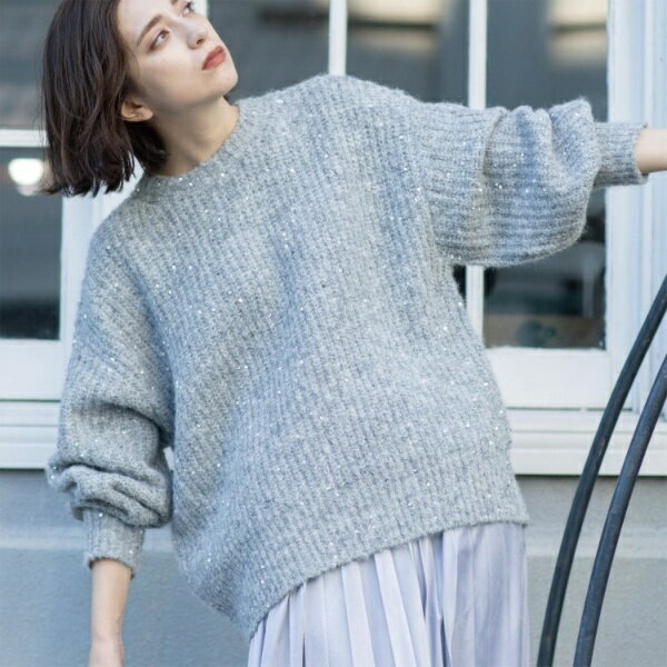 オーバーサイズ スパンコールニット／オペークドットクリップ（OPAQUE.CLIP）のサムネイル