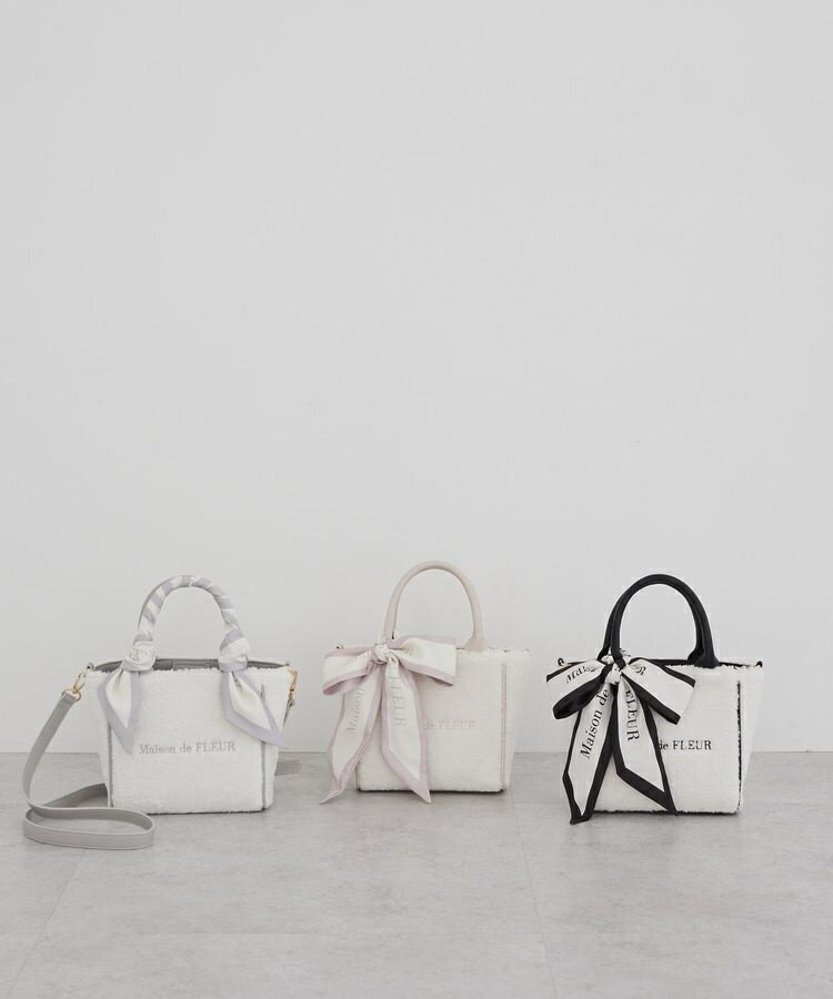 スカーフ付きボア2WaySトートバッグ／メゾン ド フルール（Maison de FLEUR）