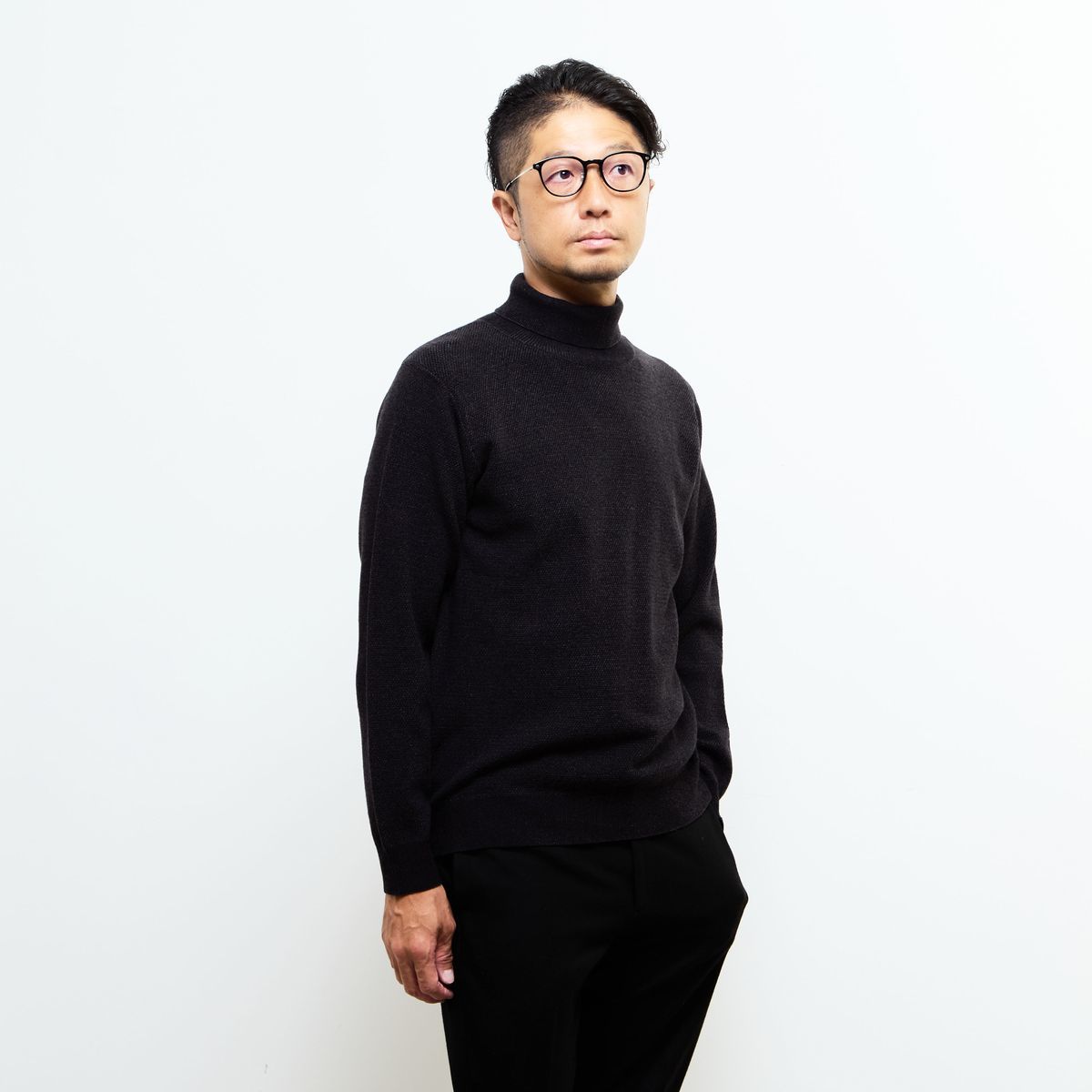 Necked Turtle - プレーティングカノコタートルネックニット | ウォッシャブル／メンズメルローズ（MEN'S MELROSE）