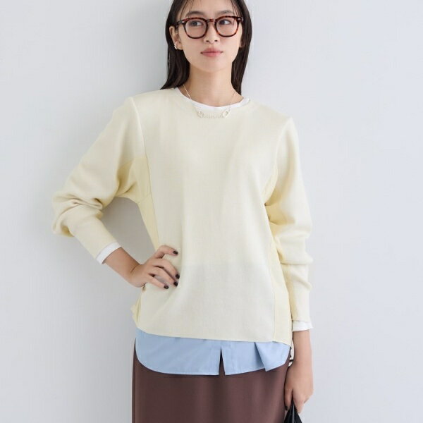 [Washable / 8 Colors to Choose From] Tone-Up Knit / INDIVI