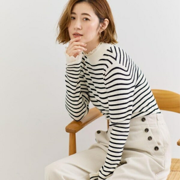 プリーツレイヤードニットプルオーバー／グローブ（grove）