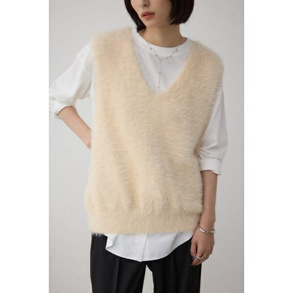 シャギーニットベスト／アズールバ