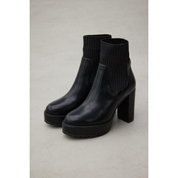 【WEB限定再入荷】ソックスヒールブーツ／アズールバイマウジー（AZUL BY MOUSSY）