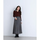 ベルテッドチェックプリーツスカート/ナチュラルビューティーベーシック(NATURAL BEAUTY BASIC)