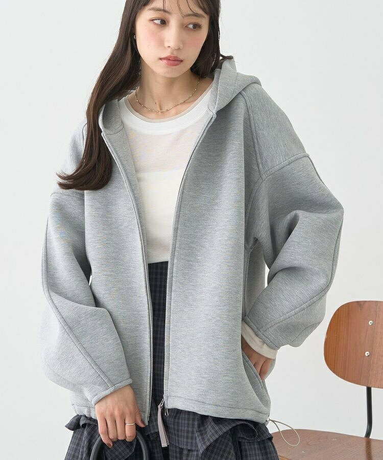 ダンボールニットフーディーブルゾン／アースミュージック＆エコロジー（earth music＆ecology）