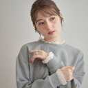 フリルデザインダンボールプルオーバー/クチュールブローチ(Couture Brooch)