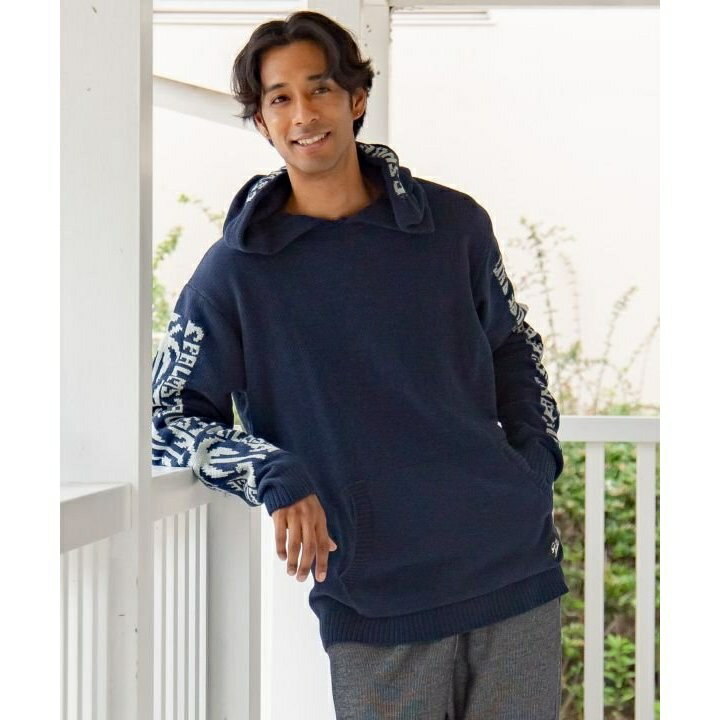 【カヒコ】トムメンズニットフードトップス【SURF＆Palms】／カヒコ（Kahiko）
