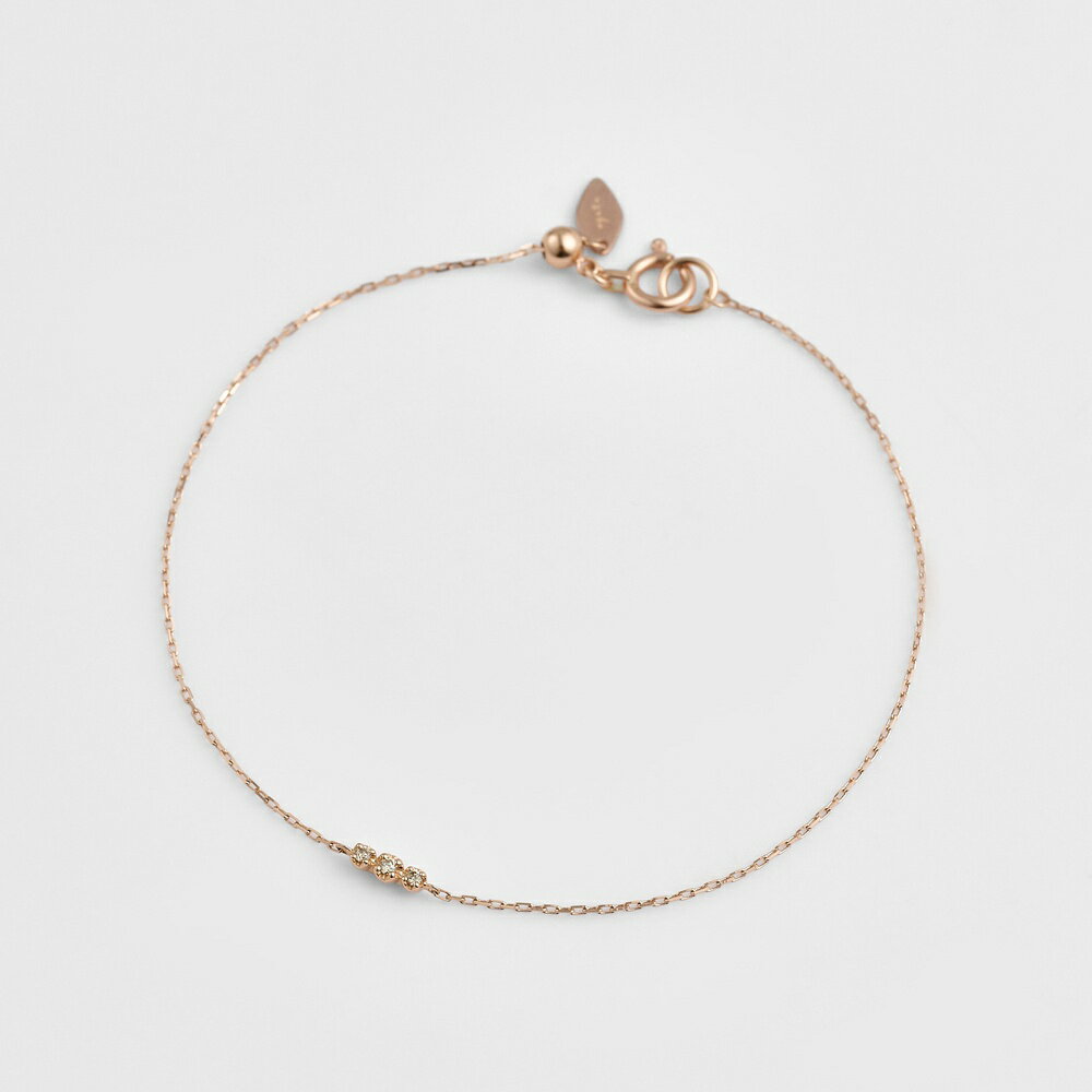 《WEB限定》K10ダイヤモンドブレスレット（ピンクゴールド）／アガット（agete）