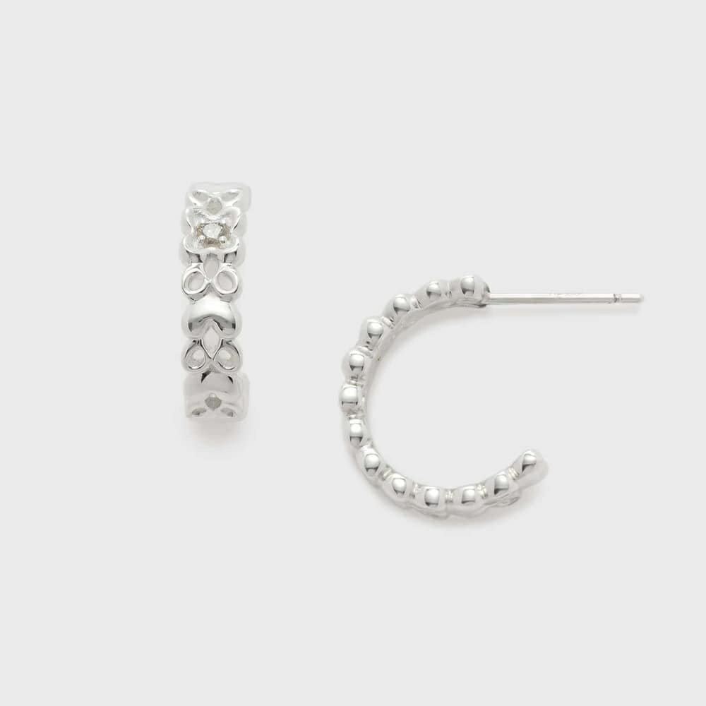 シルバーダイヤモンドピアス／ノジェス（NOJESS）