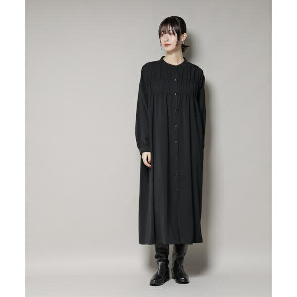 ギャザー切り替えデザインワンピース／ナノユニバース（NANO universe）