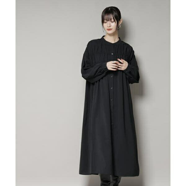 ギャザー切り替えデザインワンピース／ナノユニバース（NANO universe）