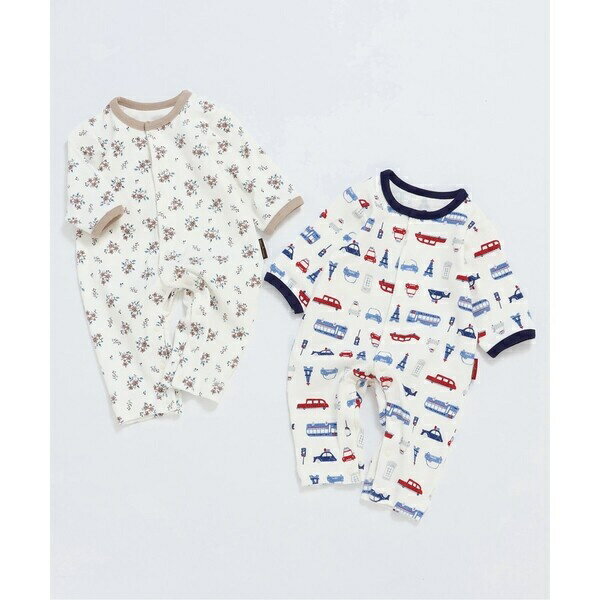 リブ総柄カバーオール／アプレ レ クール（apres les cours）