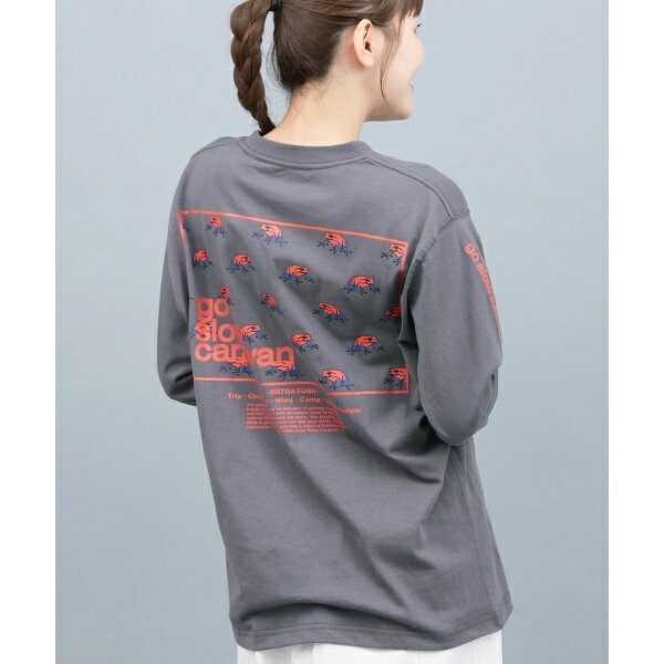 go slow caravan USAコットンスクエアロゴバックプリントTシャツ【WEB限定】／チチカカ（titicaca）