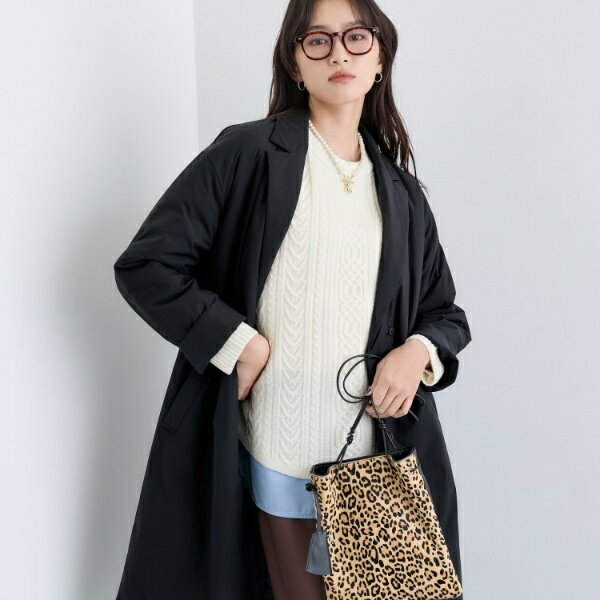 【超軽量／蓄熱】ライトパフチェスターコート／インディヴィ（INDIVI）