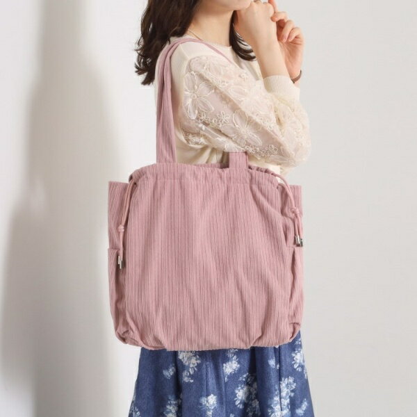 【A4対応】コーデュロイ巾着トート／イッツデモ（ITS'DEMO）