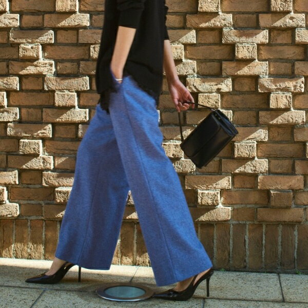 【褒められパンツ／ウール混】ウォームウール ワイドパンツ／インディヴィ（INDIVI）のサムネイル