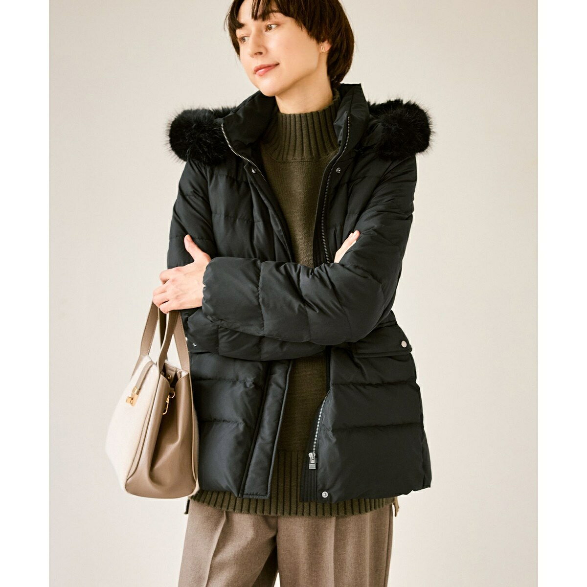 【GREEN DOWN/グリーンダウン】ファー付きダウンミドル丈コート/リンクコーデ／ロペピクニック（ROPE' PICNIC） 0101marui-13034083 丸井(マルイ)楽天市場店 サンプル画像2