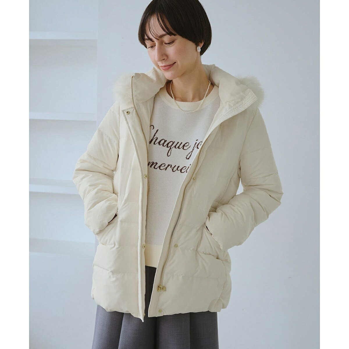 【GREEN DOWN/グリーンダウン】ファー付きダウンミドル丈コート/リンクコーデ／ロペピクニック（ROPE' PICNIC） 0101marui-13034083 丸井(マルイ)楽天市場店 サンプル画像3