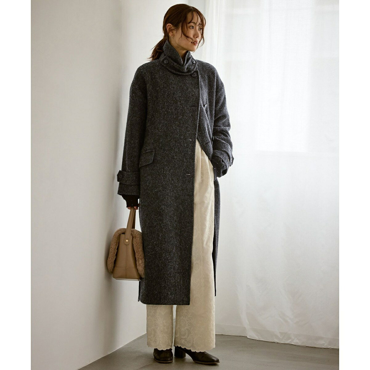 JAPAN FABRIC スタンドカラーロングコート/一部WEB限定カラー／ロペピクニック（ROPE' PICNIC） 0101marui-13034115 丸井(マルイ)楽天市場店 サンプル画像2