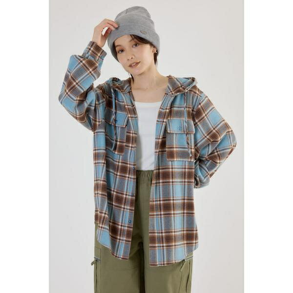 【UNISEX】フードチェックシャツ／ロデオクラウンズ ワイドボウル（RODEO CROWNS WIDE BOWL）のサムネイル