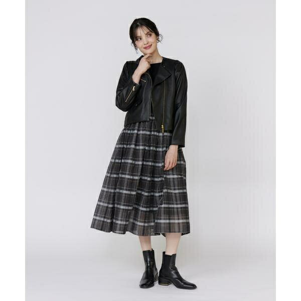 《M Maglie le cassetto》スパニッシュラムレザーブルゾン《美人百花9月号掲載 ／マーリエ ル カセット（Maglie le cassetto）