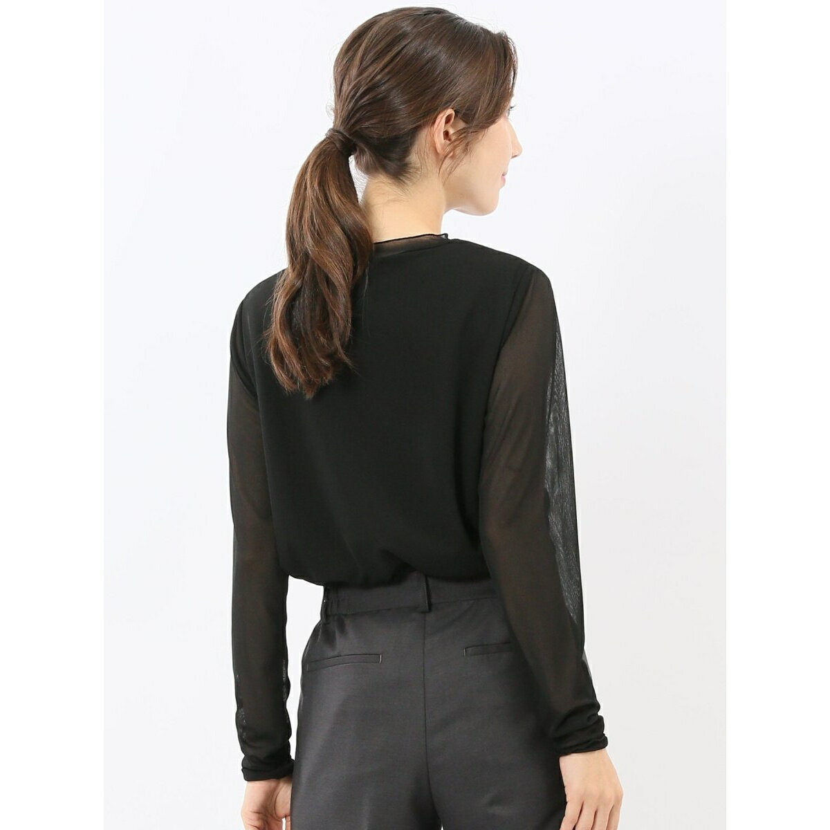 【ストレッチ】タカキュー シアー重ね 長袖プルオーバー／タカキュー（TAKA-Q）