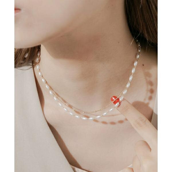 オーバルパール2セットネックレス／スメリー（SMELLY）