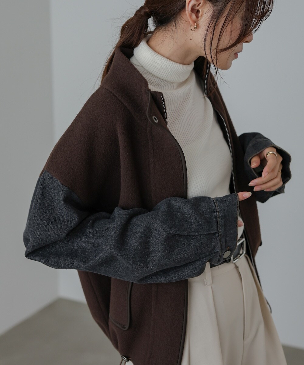 デニムコンビジャケット／バブ（Bab）