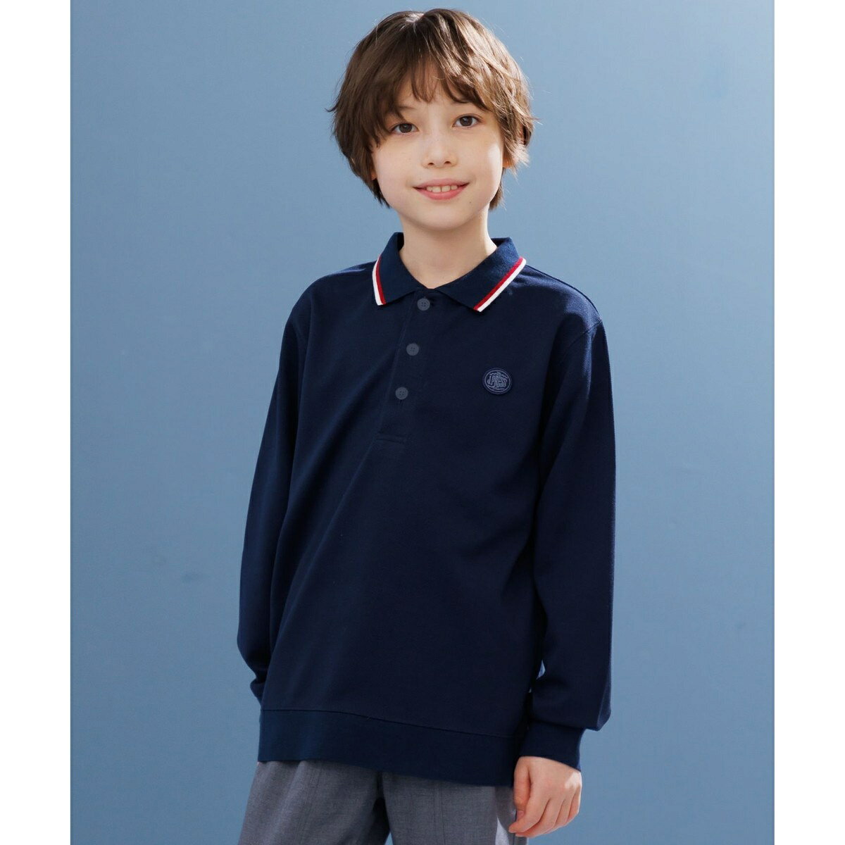 Long-Sleeved - 【100-130cm】リブライン ポロシャツ／Jプレス（J.PRESS）