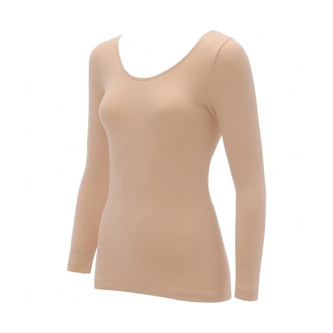 肌側綿100インナー5480 8分袖トップ【M、Lサイズ】／トリンプ（Triumph）