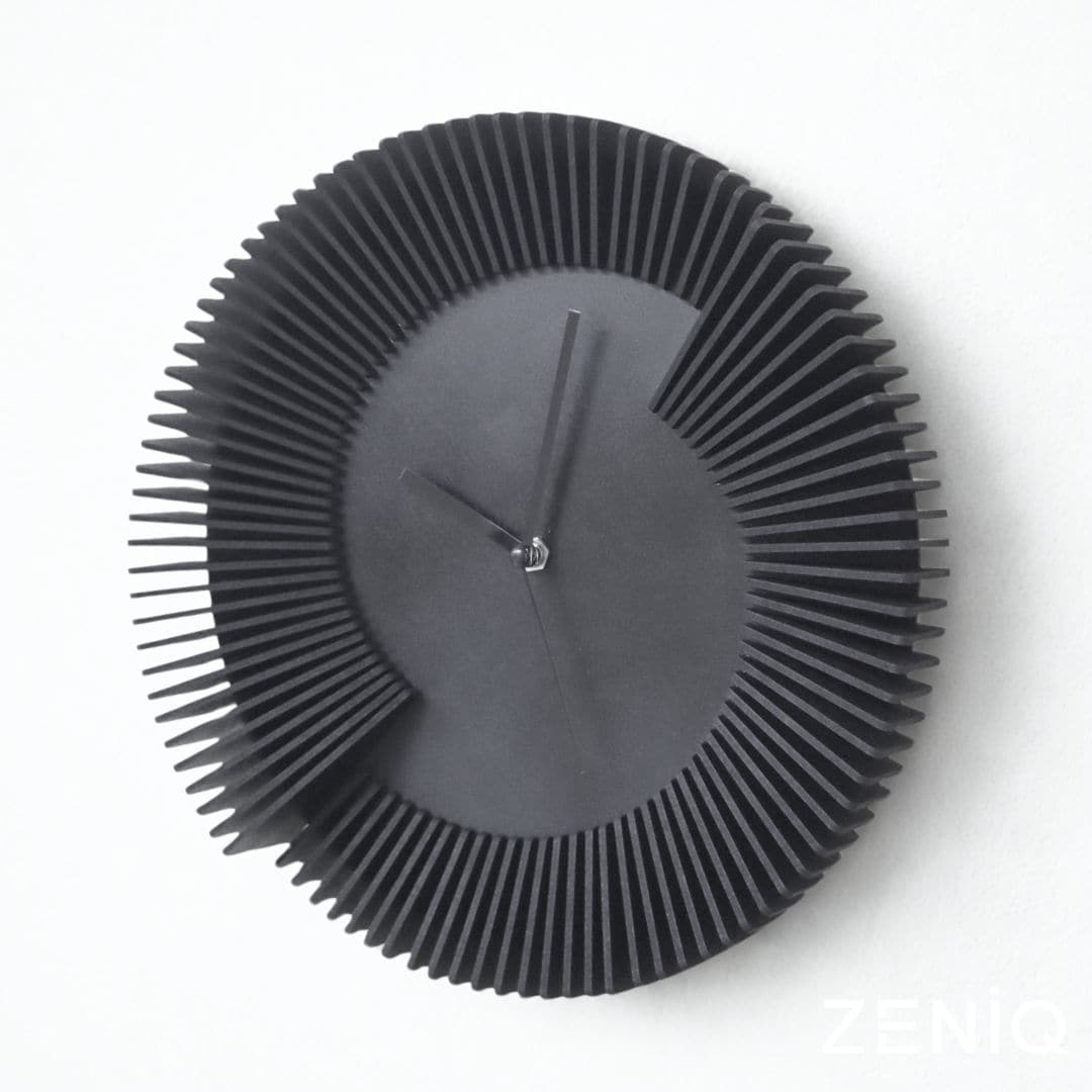 デザインクロック　ブロークン　【マットブラック】／ゼニック（ZENiQ）