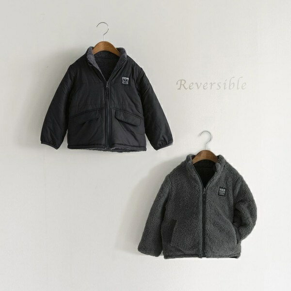 【マシンウォッシャブル】中綿ボアリバーシブルブルゾン/ブランシェス(branshes)