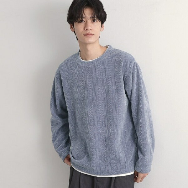 【心地良い、滑らかさ】レイヤード風ケーブル ニットソー 【洗濯機OK】／ザ ショップ ティーケー（THE SHOP TK）