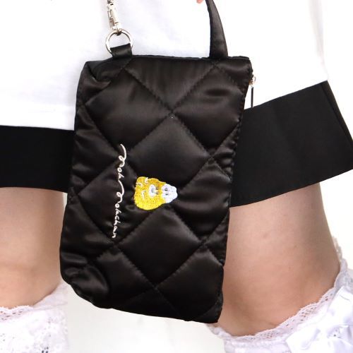 キルティングポーチ／ブラック（MK444）／もくもくちゃん（MokMokchan）