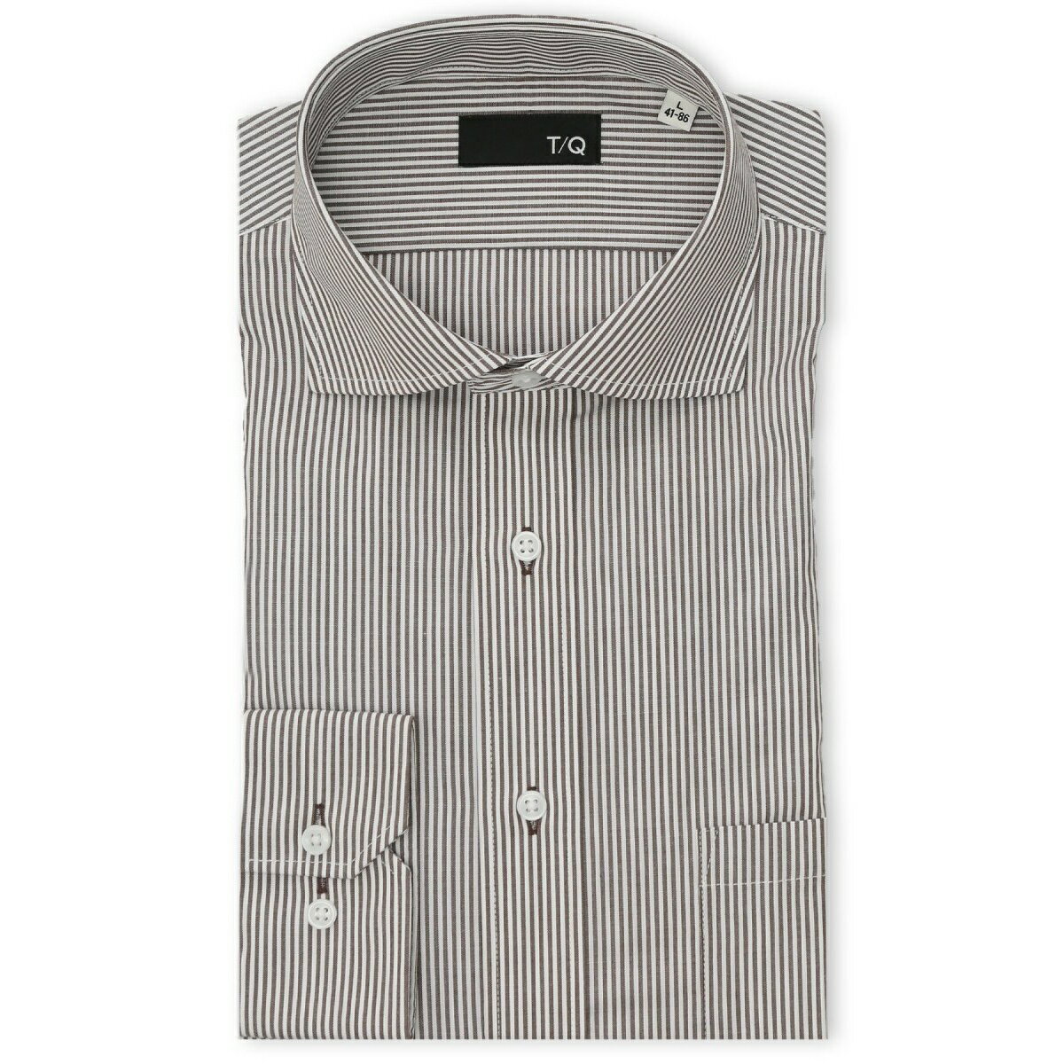 【綿混 イージーアイロン】タカキュー カッタウェイ ビジネスドレス長袖シャツ／タカキュー（TAKA-Q）