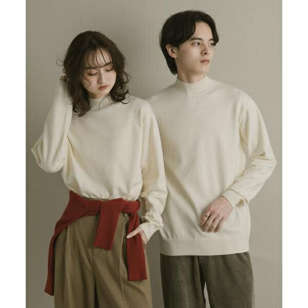 『一部WEB限定カラー』『洗濯可/毛玉防止』ストレッチモックネックニット/センスオブプレイスバイアーバンリサーチ(SENSE OF PLACE)