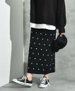 ドットジャガードニットスカート/