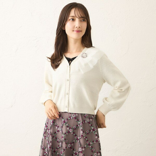 チュールケープカラー カーディガン／トゥービーシック（TO BE CHIC）(4)