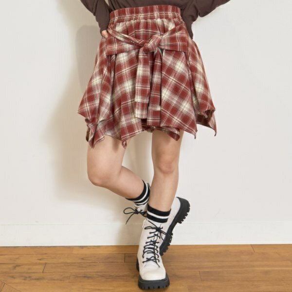 【LTXC】腰巻き風チェックキュロット／ラブトキシック（Lovetoxic）のサムネイル