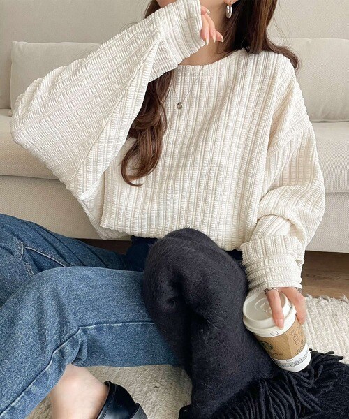 【2025AW新作】ゆったりシルエットでこなれ感をプラス。フクレジャガードトップス（長袖）／クラシカルエルフ（Classical Elf）