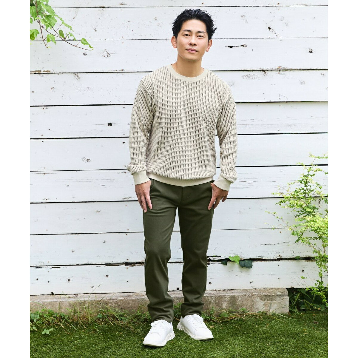 【芸能人着用/親子コーデ】GOKU楽パンツ EASY STRETCH 起毛5ポケット／イッカ（ikka）